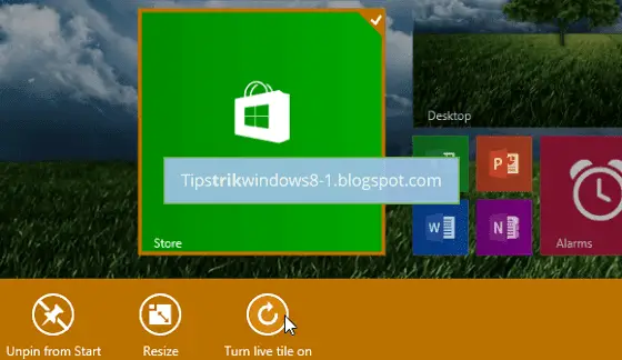 Cara Mengaktifkan dan Menonaktifkan Live Tile di Start Screen Windows 8.1
