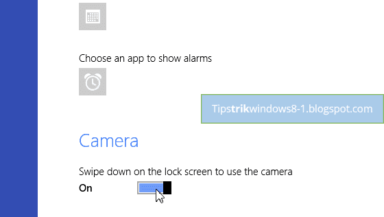 Mengaktifkan kamera di Lock screen Windows 8.1