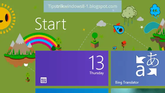 Cara Mengubah Tema Start Screen Windows 8.1