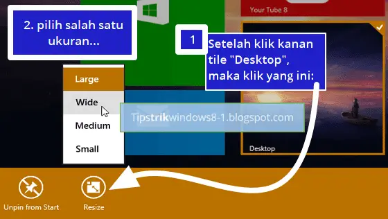 Cara Mengubah Ukuran Tile pada Start Screen Windows 8.1