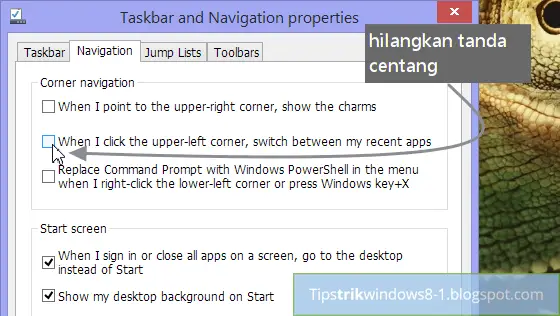 cara menghilangkan apps switcher di windows 8.1
