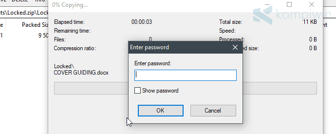 folder diberi password